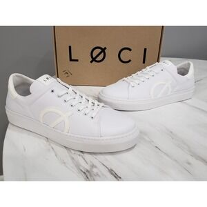NEW - Size 11 / EURO 45 - LOCI NINE ALL SOLID WHITE SNEAKERS